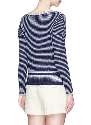 Back View - Click To Enlarge - JAMES PERSE - Stripe rib knit sweater