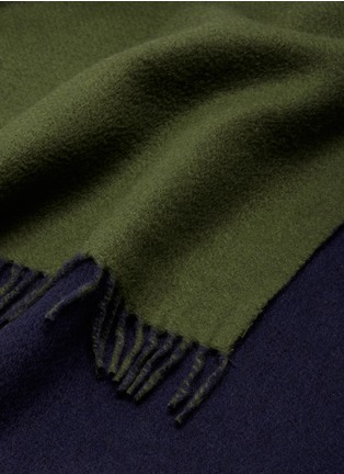 Detail View - Click To Enlarge - ISH - Colourblock woven cashmere scarf