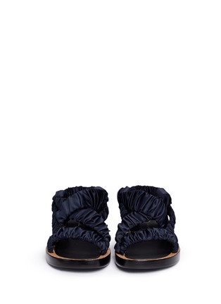 Front View - Click To Enlarge - 3.1 PHILLIP LIM - 'Nagano' stud ruched satin sandals