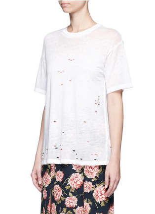 Front View - Click To Enlarge - TOPSHOP - Acid Destroyed' distressed T-shirt