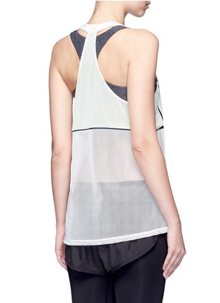 Back View - Click To Enlarge - PARTICLE FEVER - Stripe mesh tank top
