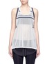 Main View - Click To Enlarge - PARTICLE FEVER - Stripe mesh tank top