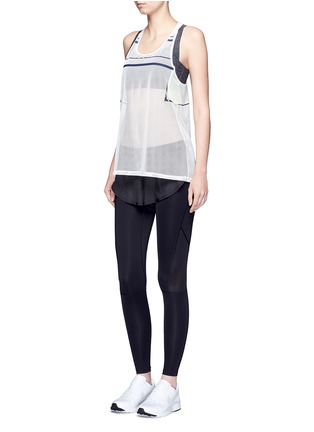 Figure View - Click To Enlarge - PARTICLE FEVER - Stripe mesh tank top