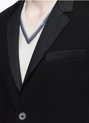 Detail View - Click To Enlarge - LANVIN - Mixed jersey soft blazer