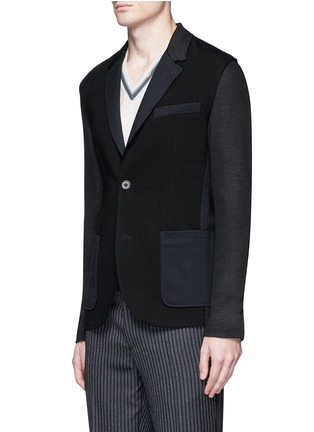 Front View - Click To Enlarge - LANVIN - Mixed jersey soft blazer