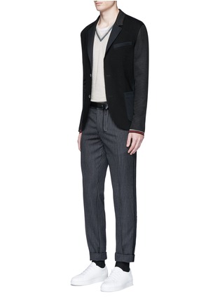 Figure View - Click To Enlarge - LANVIN - Mixed jersey soft blazer