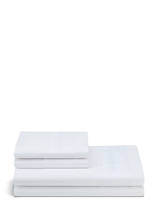 Main View - Click To Enlarge - FRETTE - Dome Border king size sheet set