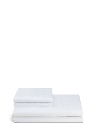 Main View - Click To Enlarge - FRETTE - Flare Border embroidered queen size sheet set