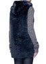 Back View - Click To Enlarge - YVES SALOMON - Stripe panel Rex rabbit fur hooded gilet