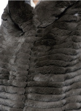 Detail View - Click To Enlarge - YVES SALOMON - Stripe panel Rex rabbit fur gilet