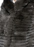 Detail View - Click To Enlarge - YVES SALOMON - Stripe panel Rex rabbit fur gilet
