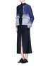Figure View - Click To Enlarge - 73037 - Braided ombré frayed trim jacket