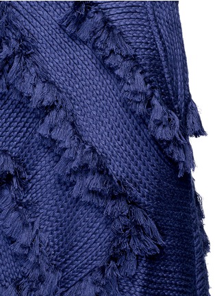 Detail View - Click To Enlarge - 73037 - Braided ombré frayed trim mermaid skirt