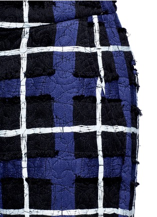 Detail View - Click To Enlarge - 73037 - Threaded tartan check wide leg pants