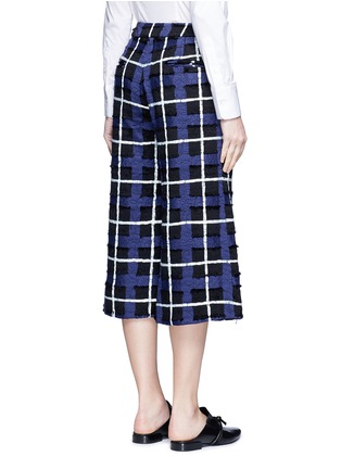 Back View - Click To Enlarge - 73037 - Threaded tartan check wide leg pants