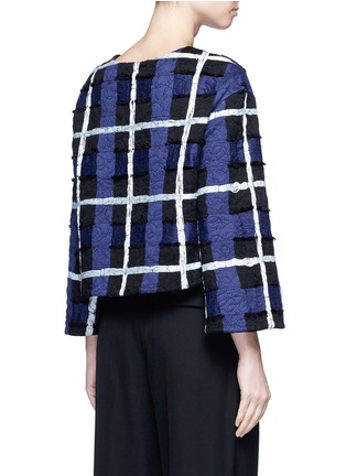 Back View - Click To Enlarge - 73037 - Threaded tartan check pullover
