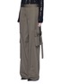 Front View - Click To Enlarge - HELMUT LANG - Belted side cotton poplin cargo pants