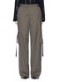 Main View - Click To Enlarge - HELMUT LANG - Belted side cotton poplin cargo pants