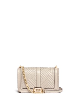 Main View - Click To Enlarge - REBECCA MINKOFF - 'Geo' quilted leather Love crossbody bag
