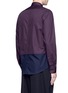Back View - Click To Enlarge - DRIES VAN NOTEN - 'Coen' placket trim bicolour cotton shirt