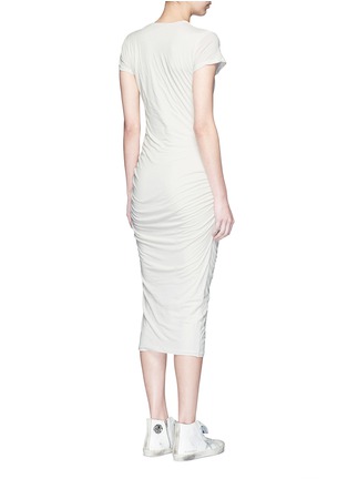 Back View - Click To Enlarge - JAMES PERSE - Ruche side jersey dress