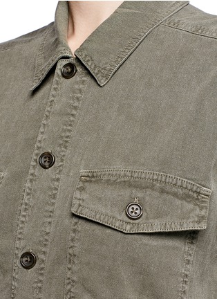 Detail View - Click To Enlarge - JAMES PERSE - Cotton-linen jumpsuit