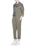 Figure View - Click To Enlarge - JAMES PERSE - Cotton-linen jumpsuit