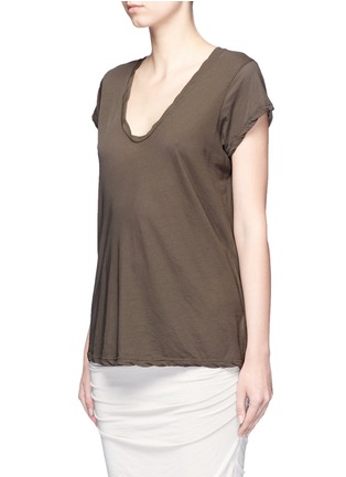 Front View - Click To Enlarge - JAMES PERSE - V-neck cotton slub jersey T-shirt