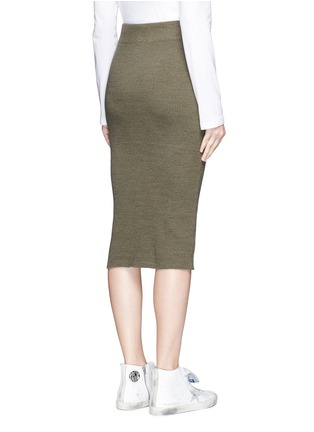 Back View - Click To Enlarge - JAMES PERSE - Dense cotton rib knit pencil skirt