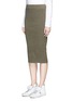 Front View - Click To Enlarge - JAMES PERSE - Dense cotton rib knit pencil skirt