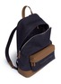 Detail View - Click To Enlarge - BALENCIAGA - Leather trim colourblock canvas backpack