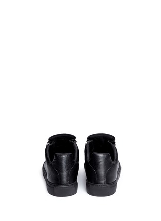 Back View - Click To Enlarge - BALENCIAGA - Lambskin leather low top sneakers