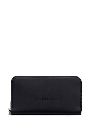 Main View - Click To Enlarge - BALENCIAGA - Perforated logo leather continental wallet