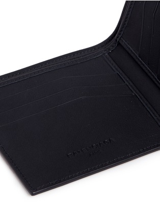 Detail View - Click To Enlarge - BALENCIAGA - Perforated logo calfskin leather bifold wallet