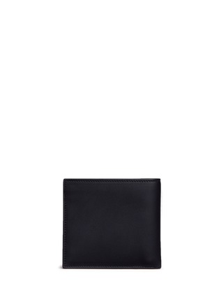 Back View - Click To Enlarge - BALENCIAGA - Perforated logo calfskin leather bifold wallet