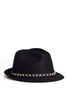 Main View - Click To Enlarge - VALENTINO GARAVANI - 'Rockstud' angora fur felt trilby hat
