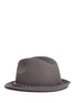 Figure View - Click To Enlarge - VALENTINO GARAVANI - 'Rockstud' angora fur felt trilby hat
