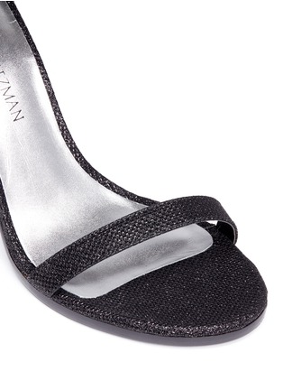 Detail View - Click To Enlarge - STUART WEITZMAN - 'Walk Way' glitter mesh sandals