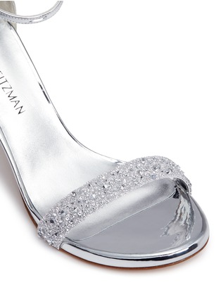 Detail View - Click To Enlarge - STUART WEITZMAN - 'Starlite' rhinestone embellished mirror sandals