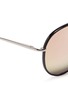 Detail View - Click To Enlarge - MATTHEW WILLIAMSON - Coated rim metal aviator mirror sunglasses