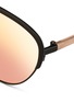 Detail View - Click To Enlarge - MATTHEW WILLIAMSON - Wire rim cat eye mirror sunglasses