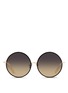 Main View - Click To Enlarge - MATTHEW WILLIAMSON - Contrast wire rim oversize round sunglasses