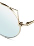 Detail View - Click To Enlarge - MATTHEW WILLIAMSON - 'Playful' wire cat ear round mirror sunglasses