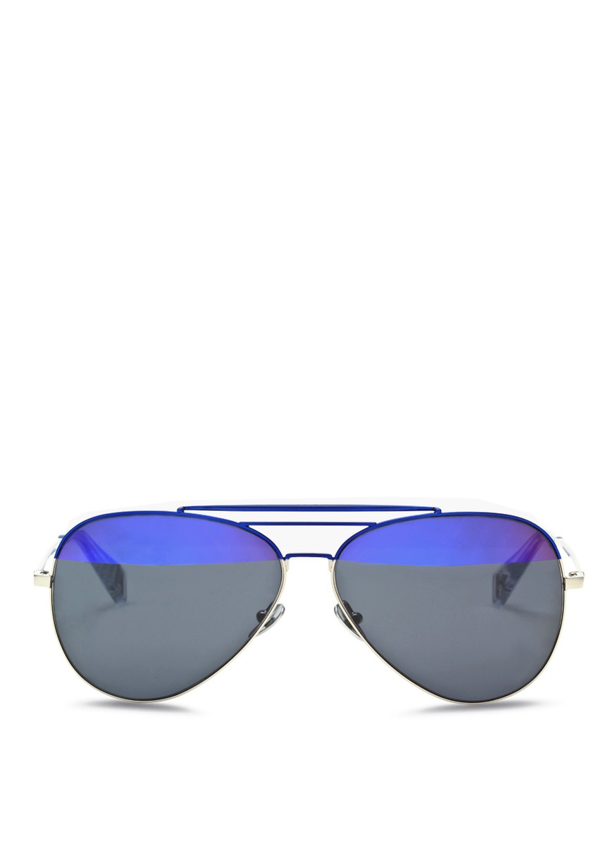 ’Raze’ coated metal aviator sunglasses