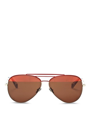 Main View - Click To Enlarge - HAZE COLLECTION - 'Raze' coated metal aviator sunglasses