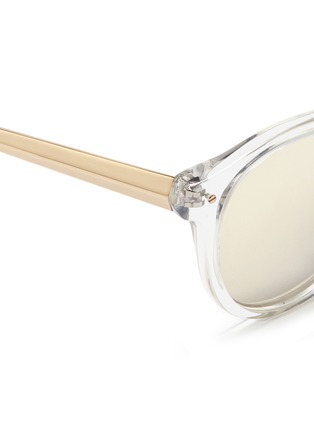 Detail View - Click To Enlarge - HAZE COLLECTION - 'Edge' contrast temple mirror sunglasses