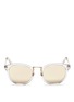 Main View - Click To Enlarge - HAZE COLLECTION - 'Edge' contrast temple mirror sunglasses