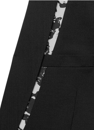 Detail View - Click To Enlarge - MC Q - Marble print trim tuxedo jacket