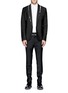 Figure View - Click To Enlarge - MC Q - Marble print trim tuxedo jacket