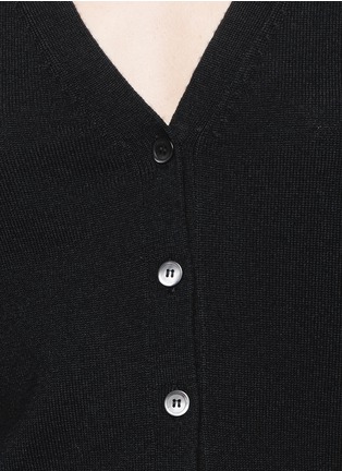 Detail View - Click To Enlarge - MC Q - Contrast felt trim cropped wool cardigan